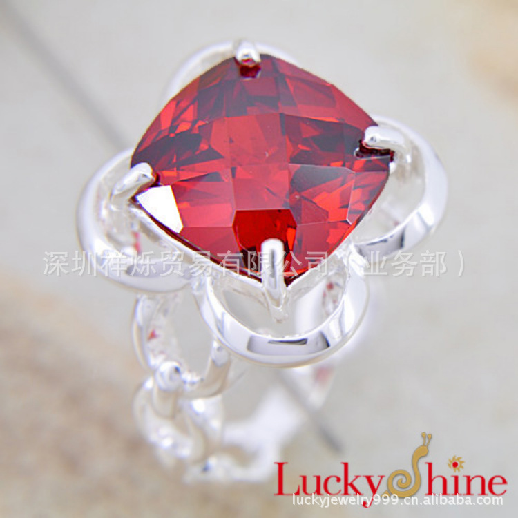 熱賣小商品時尚鋯石戒指 工廠小額批發 鍍純銀925戒指 R0358